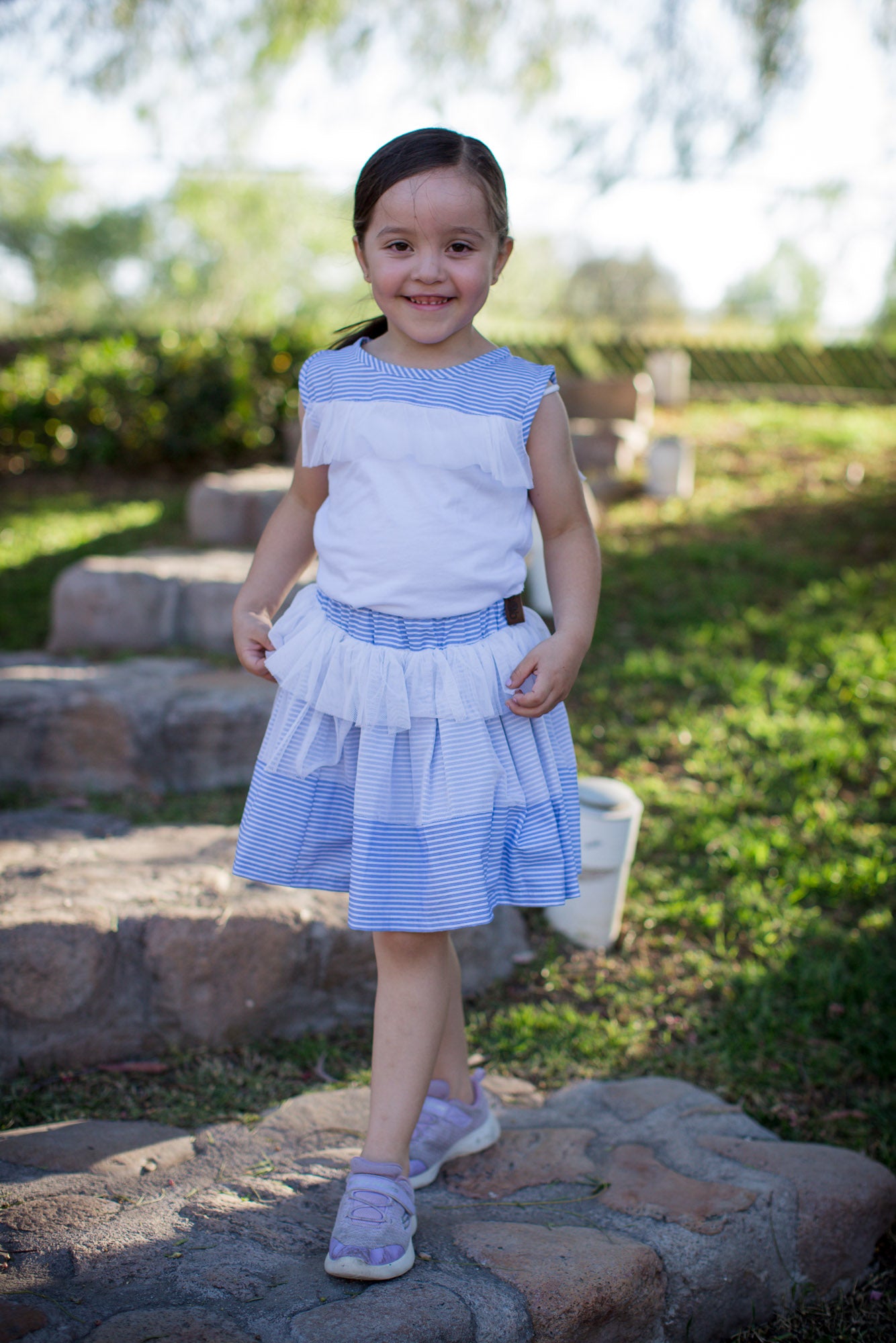 FALDA CON TUL  6-058