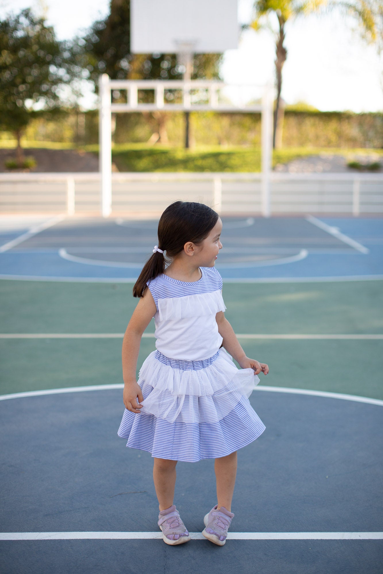 FALDA CON TUL  6-058