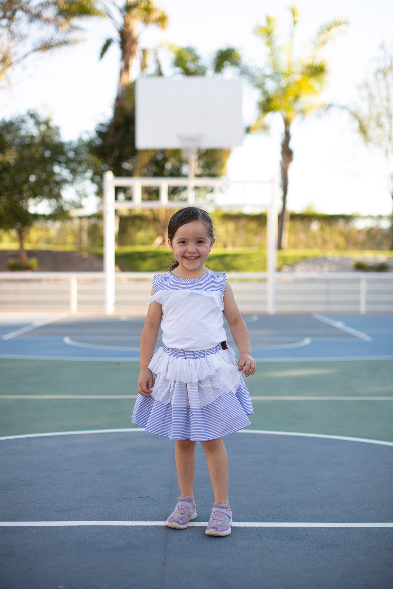 FALDA CON TUL  6-058